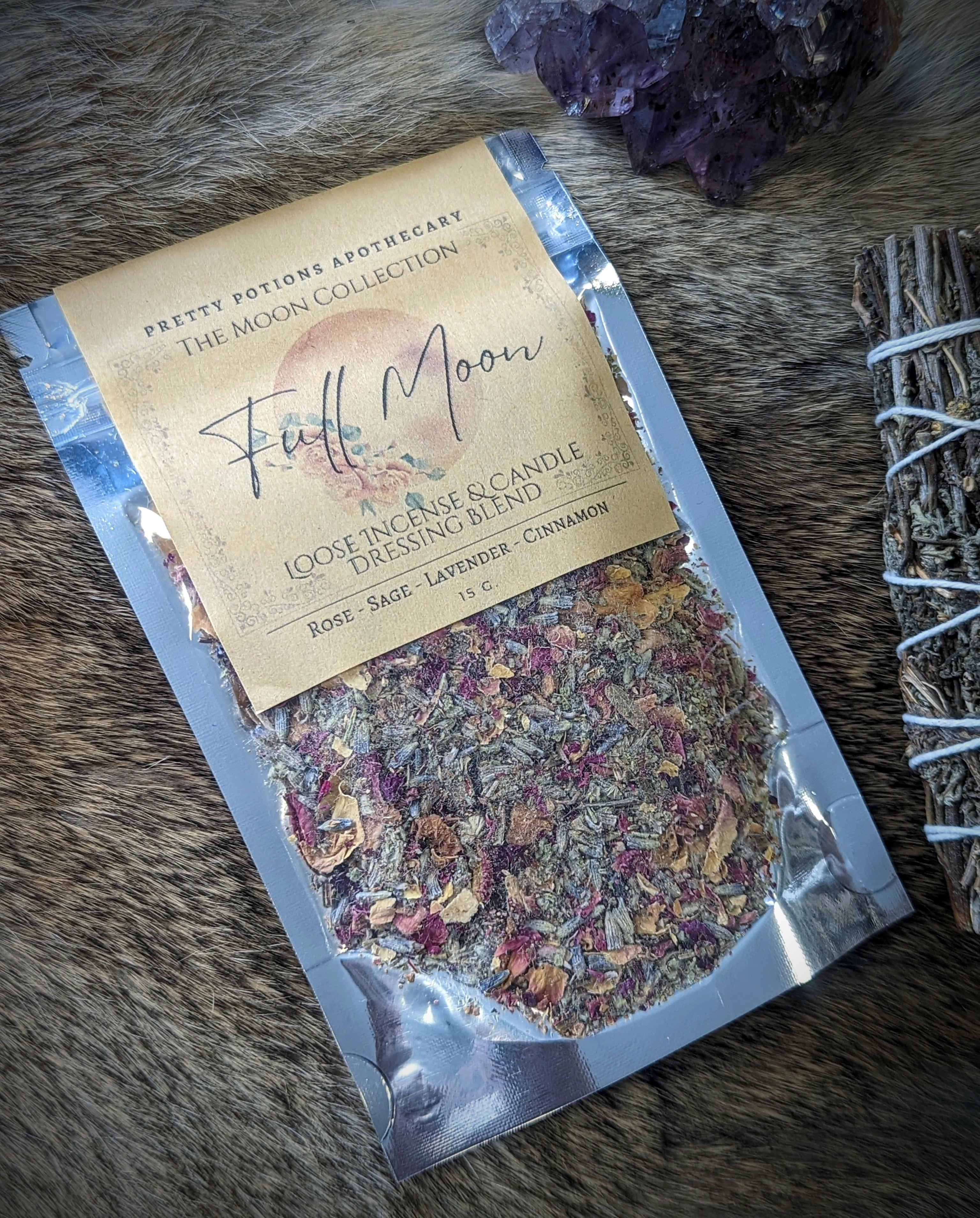 Full Moon Loose Incense & Candle Dressing Herb Blend