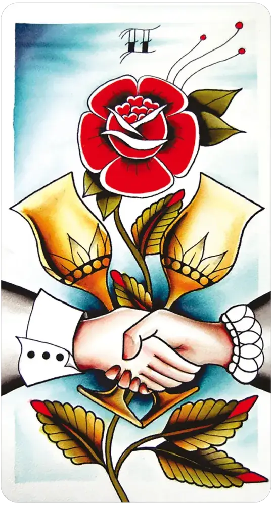 Eight Coins' Tattoo Tarot Borderless Miniature Edition