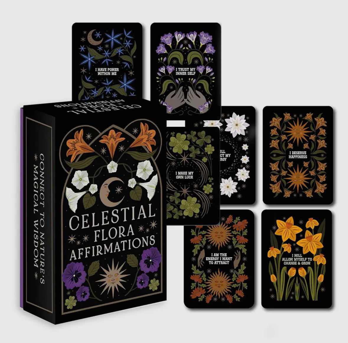 Celestial Flora Affirmation Cards